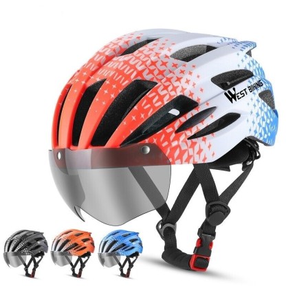 Cycling Best Magnetic Goggles Bike Helmet with LED Light Cycling Gear