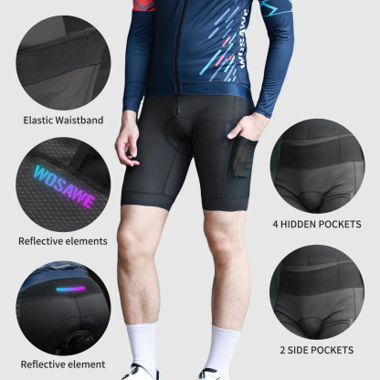 YearPeak Cycling Shorts with Pockets - Bike Short Pants