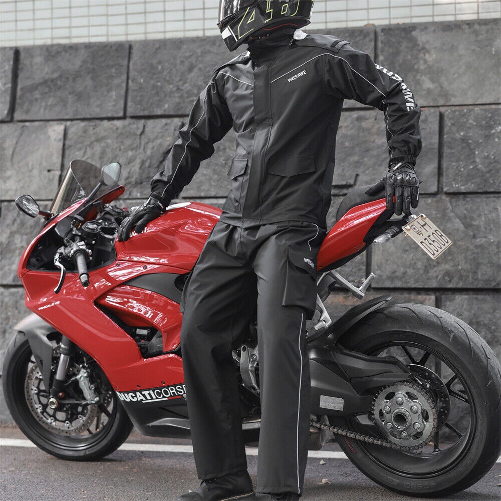 Cycling Best Motorcycle Raincoat - Waterproof, Unisex Rainwear Set