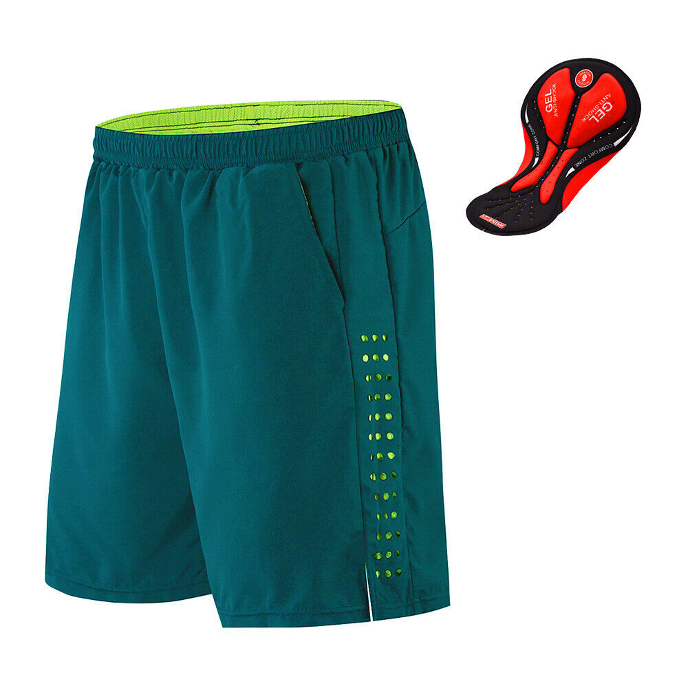 Cycling Best Men's MTB Gel-Padded Shorts with Mesh Liner
