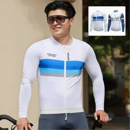 Cycling Best Men's High-Stretch Cycling Jersey Tops Non-Slip Hem