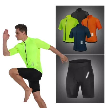 Cycling Best Men's Breathable Jersey & Padded Shorts Set - Summer Cycling Gear