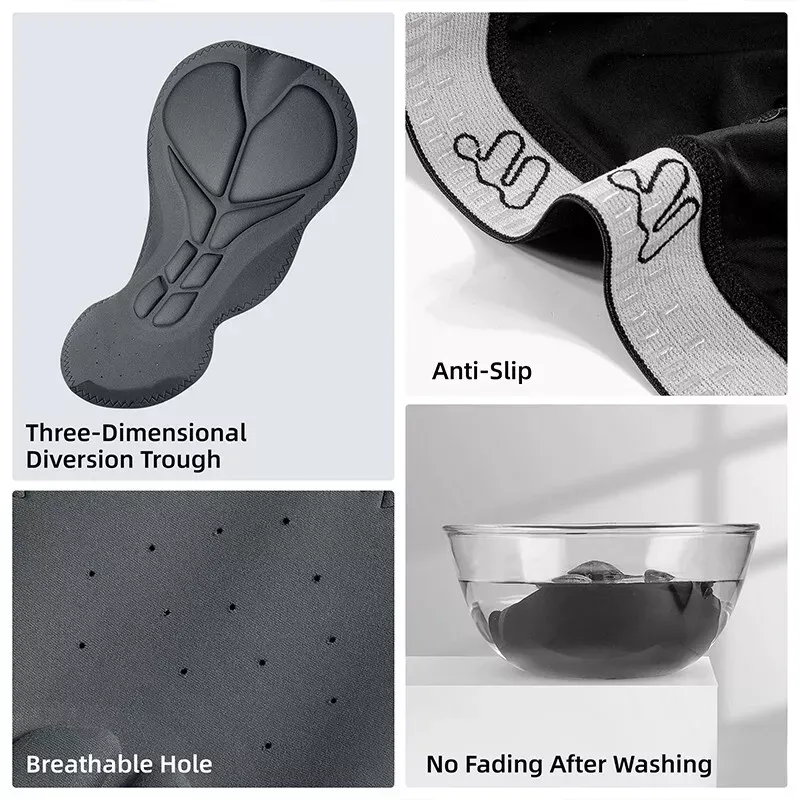 Cycling Best Men's 5D Padded MTB Shorts - Moisture-Wicking Bike Liners