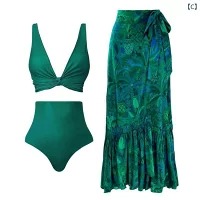 YearPeak Reversible Swimsuit 3-Piece Set - 4 Versatile Styles