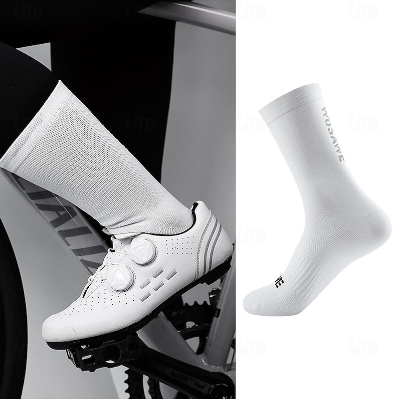 Cycling Best Breathable Crew Bike Socks - Cushioned, Unisex 2-Pack