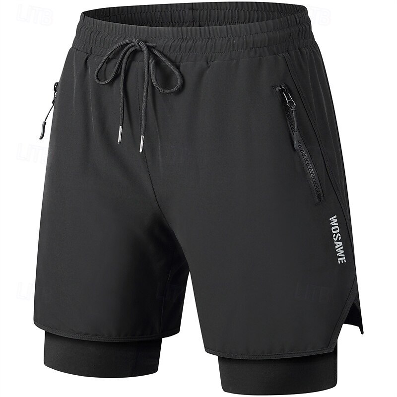 Cycling Best 2-in-1 Padded Cycling Shorts Moisture-Wicking Anti-Slip