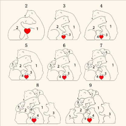 Personalisiertes Holz Bären Name Puzzle Andenken Geschenk