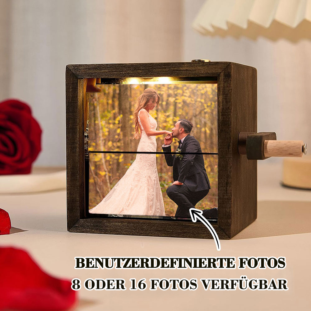 Handbetriebener Flipbook Bilderrahmen Individuelles Fotowürfel Album Perfektes Weihnachtsgeschenk