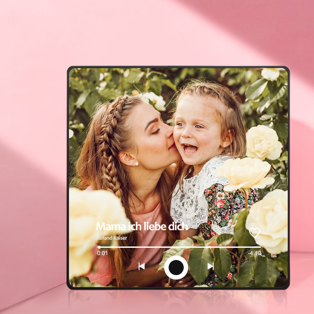 Personalisierter Musik Foto Kühlschrankmagnet Zum Muttertag Mit Wunschbildern Und Ganzem Lied Abspielbar