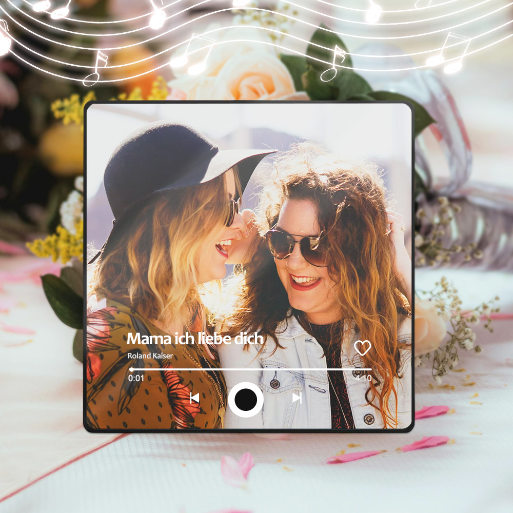 Personalisierter Musik Foto Kühlschrankmagnet Zum Muttertag Mit Wunsch