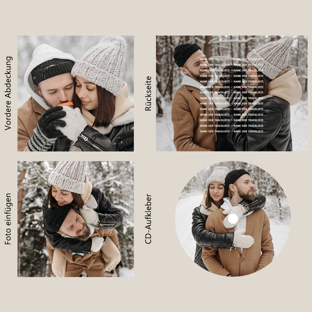 Personalisierte Foto CD Für Paare Mit Liebesliedern Und Playlist Geschenk Zum Valentinstag Oder Jahrestag