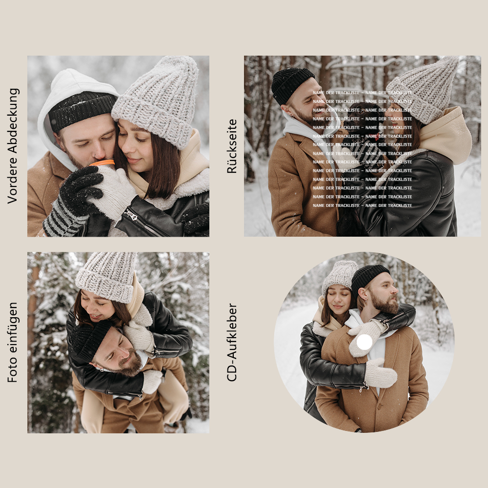 Personalisierte Foto CD Für Paare Mit Liebesliedern Und Playlist Geschenk Zum Valentinstag Oder Jahrestag