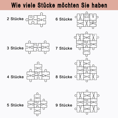 Personalisiertes Holzpuzzle Rahmen Mit 1 Bis 8 Namen In Wunschfarbe Mit Gravur Mama Du Bist Das Teil Das Uns Zusammenhält