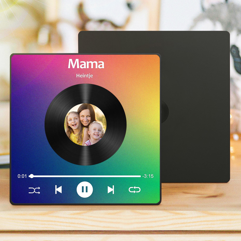 Muttertagsgeschenk Musik Foto Magnet Mit Personalisierter Fotocollage Und Song