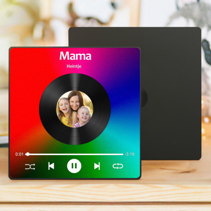 Muttertagsgeschenk Musik Foto Magnet Mit Personalisierter Fotocollage Und Song