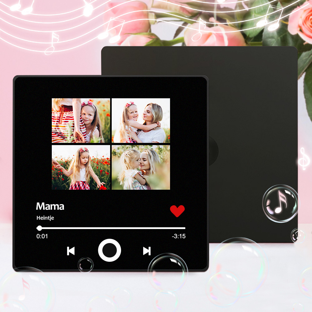 Individueller Musikmagnet Zum Muttertag Mit Fotos Und Lieblingslied Fü