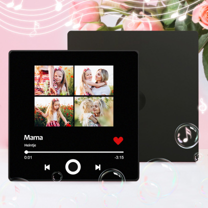 Individueller Musikmagnet Zum Muttertag Mit Fotos Und Lieblingslied Für Die Beste Mutter