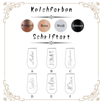 Personalisierter Name Sektbecher Edelstahl Mit Deckel Brautjungferngeschenk Flöte Für Junggesellinnenabschied