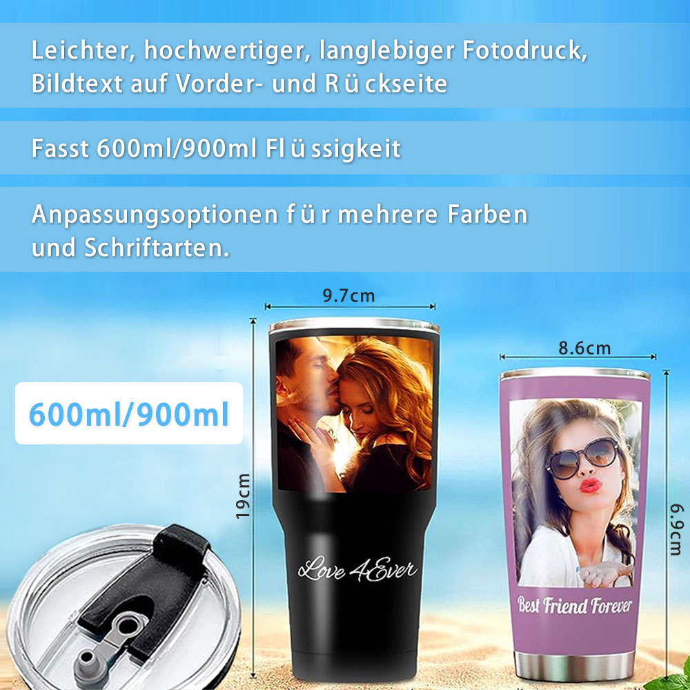 Personalisierte Foto Becher Tumbler Reisebecher Mit Bildern Von Katzen Hunden