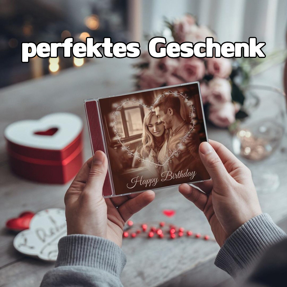 Personalisierte Foto CD Für Paare Mit Liebesliedern Und Playlist Geschenk Zum Valentinstag Oder Jahrestag