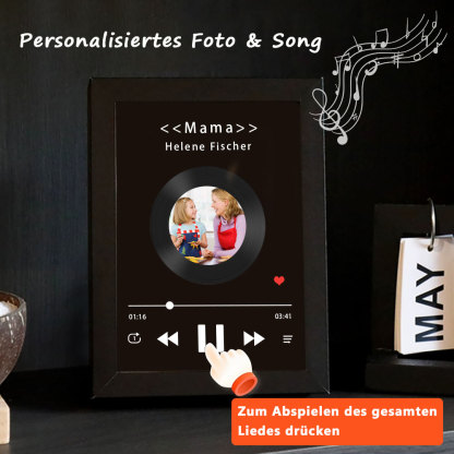 Anpassbarer Musikrahmen Lade dein Lied und Foto hoch für ein einzigartiges Geschenk