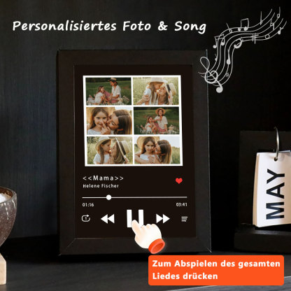 Personalisierter Musikrahmen mit mehreren Bildern und ganzer Songwiedergabe