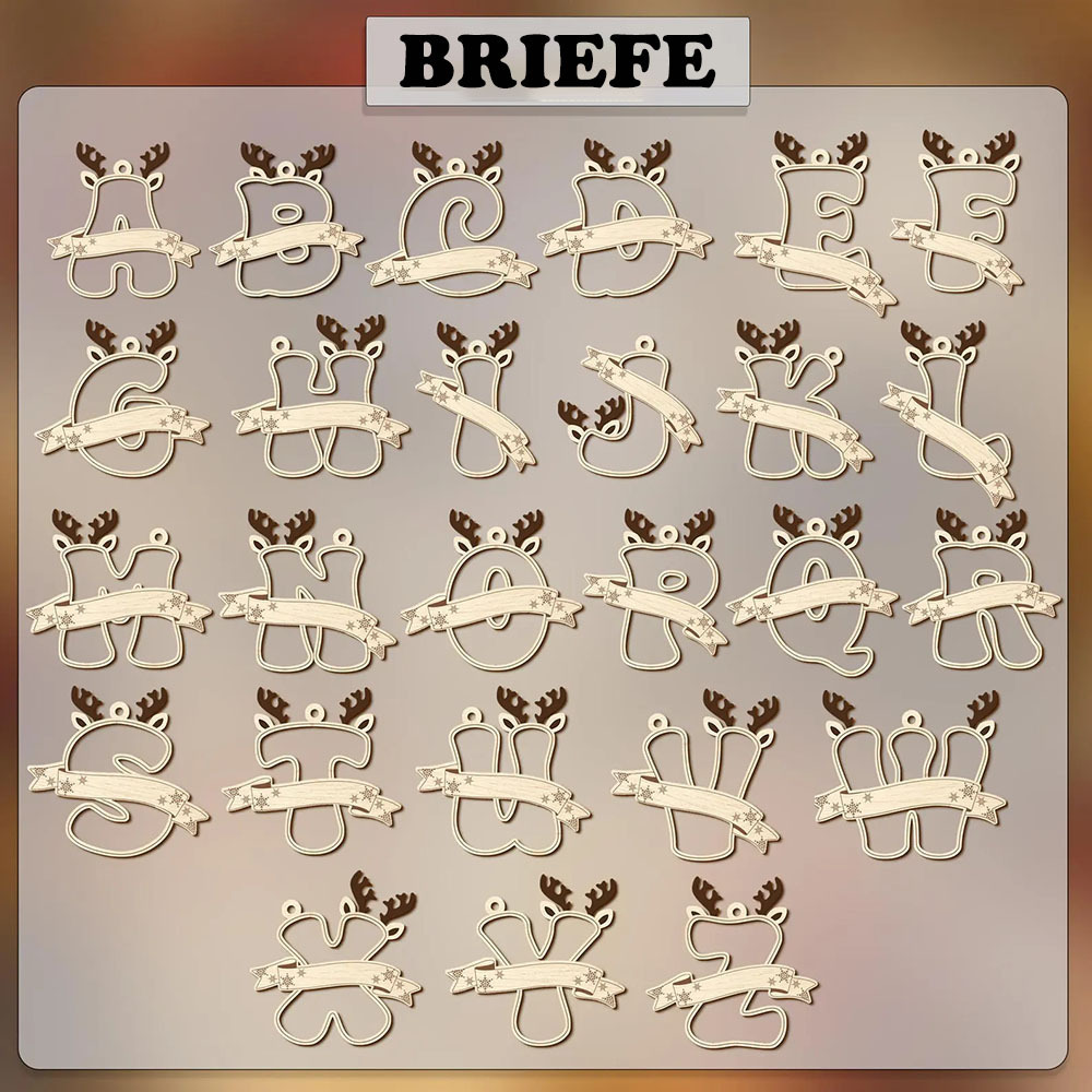 Personalisierter Initialen Babyname Ornament 4D Wackelkopf Ornament Erstes Weihnachtsfest des Babys Geschenk zur Babyparty