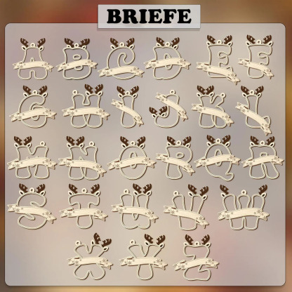 Personalisierter Initialen Babyname Ornament 4D Wackelkopf Ornament Erstes Weihnachtsfest des Babys Geschenk zur Babyparty