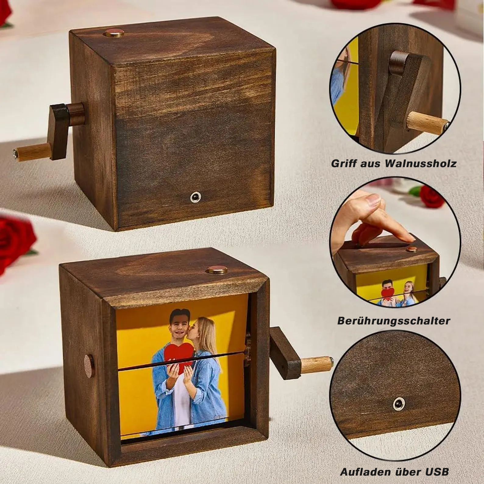 Personalisierte Musik Flipbook Lampe Mit Gravur Animationswürfel Nachtlicht Jahrestagsgeschenk