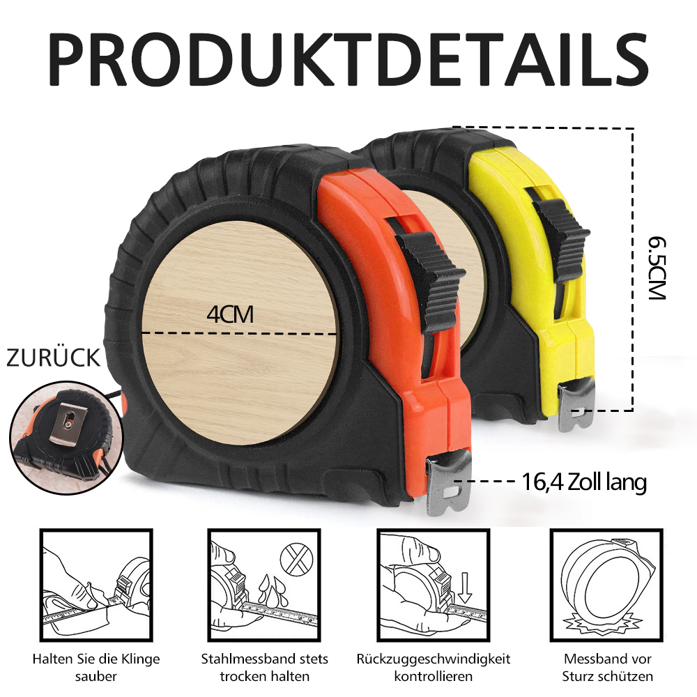 Personalisiertes Maßband Geschenk Für Ehemann Handwerker Zimmermann Paar Geschenk