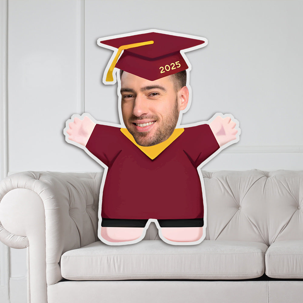 Personalisierte Abschluss Kissen Mit Foto Im Talar Absolventen Gesichtskissen Graduation Geschenk