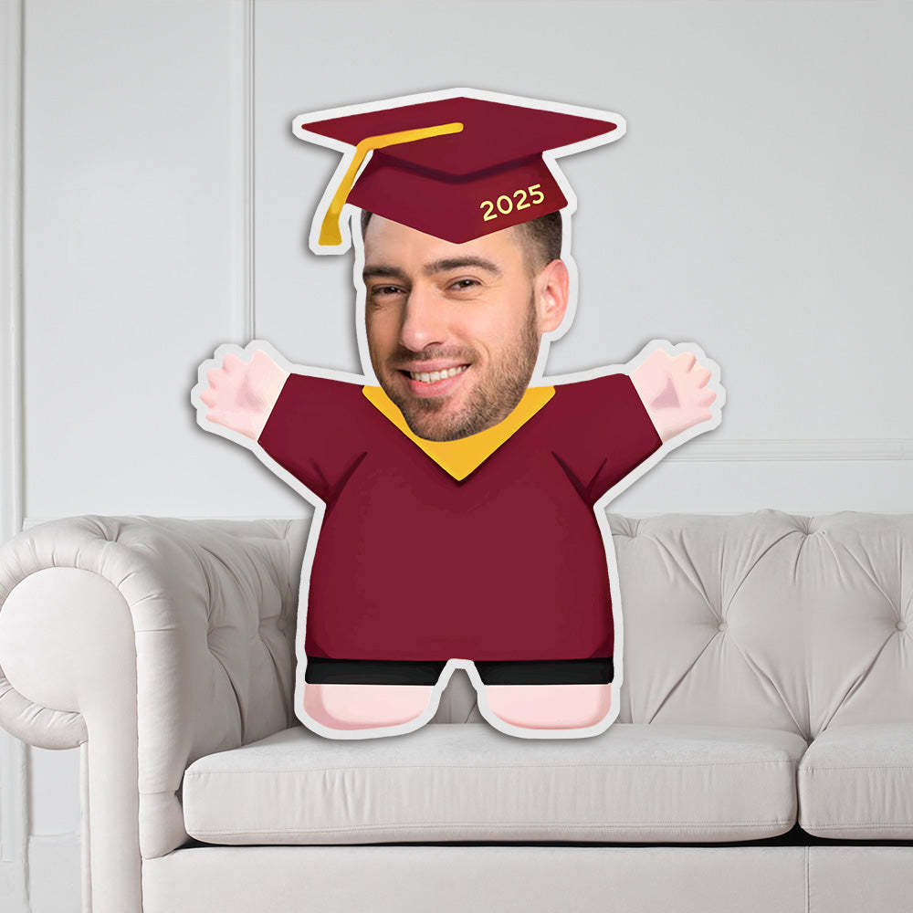 Personalisierte Abschluss Kissen Mit Foto Im Talar Absolventen Gesichtskissen Graduation Geschenk