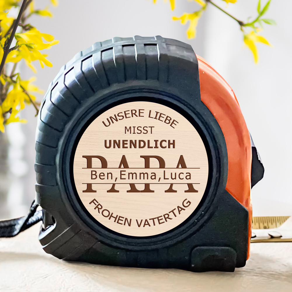 Personalisiertes Rollbandmaß Mit Namen Geschenk Für Vater Zum Vatertag