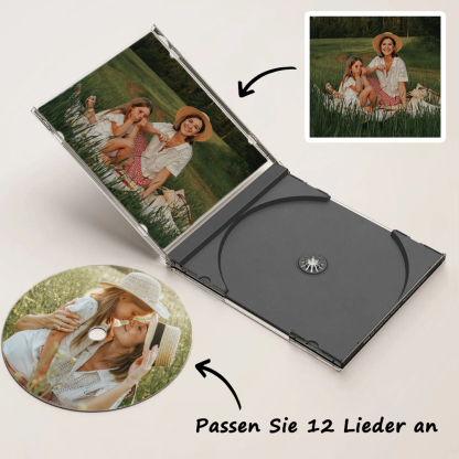 Personalisierte Musik CD Zum Muttertag Mit Foto Und 12 Lieblingsliedern Geschenk Für Mama