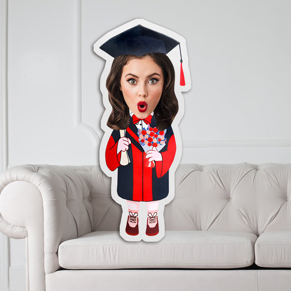 Personalisierte Abschlusskissen Mit Foto Im Talar Gesichtskissen Als Graduation Geschenk Für Sohn Oder Tochter