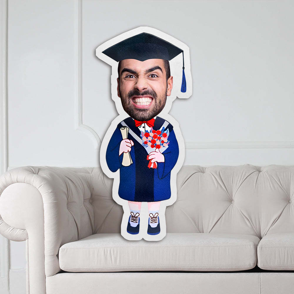 Personalisierte Abschlusskissen Mit Foto Im Talar Gesichtskissen Als Graduation Geschenk Für Sohn Oder Tochter