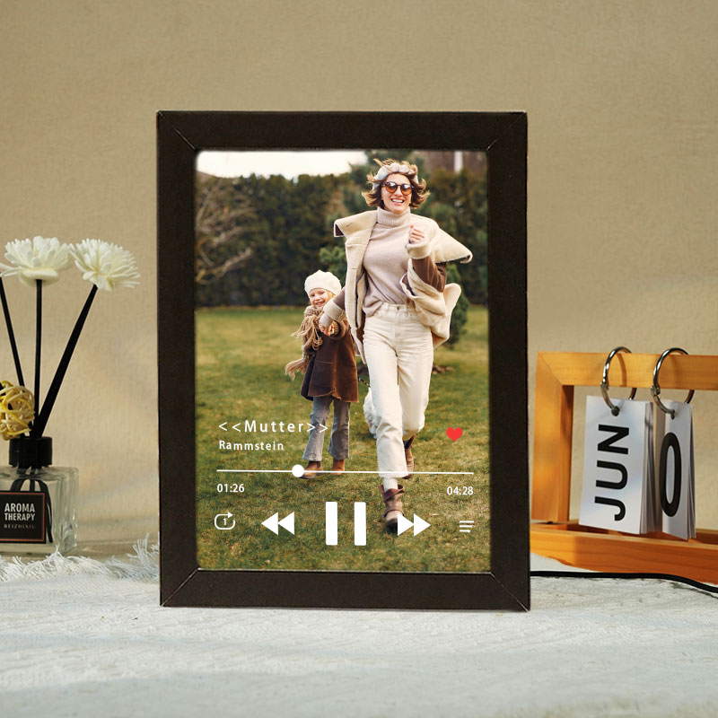 Fotorahmen mit Musik Personalisiert Ganzes Lied Musikrahmen Individuel