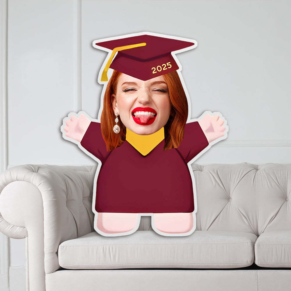 Personalisierte Abschluss Kissen Mit Foto Im Talar Absolventen Gesichtskissen Graduation Geschenk