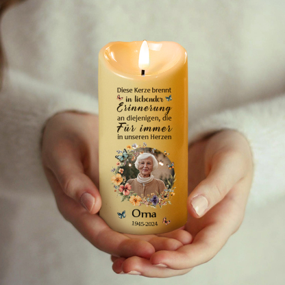 Personalisierte 3D Foto LED Kerzen für den Verlust eines geliebten Menschen Trauergeschenk Muttertagsgeschenk