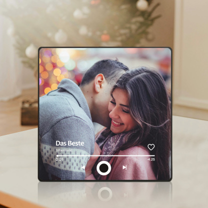 Personalisierter Kühlschrankmagnet mit Foto und Liebessong zum direkten Abspielen