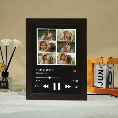 Personalisierter Musikrahmen mit mehreren Bildern und ganzer Songwiedergabe