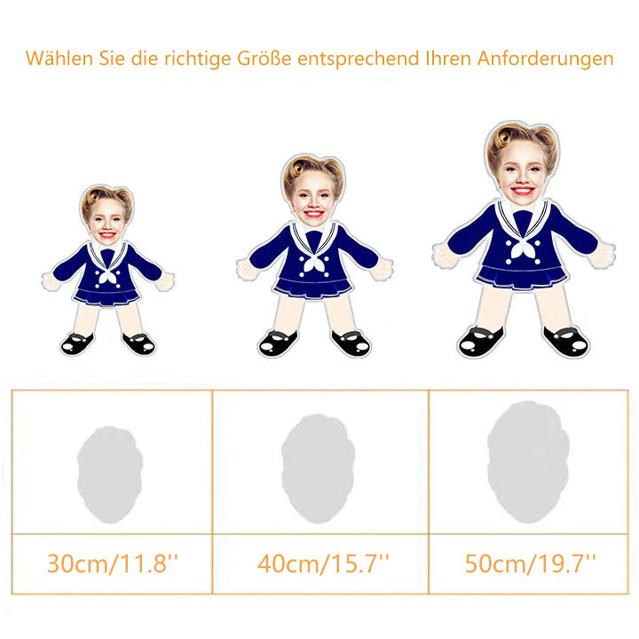 MiniMe Kissen Personalisierbares Foto Kuschelkissen mit eigenem Gesicht