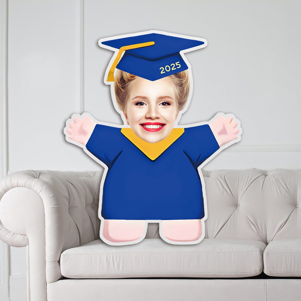 Personalisierte Abschluss Kissen Mit Foto Im Talar Absolventen Gesichtskissen Graduation Geschenk