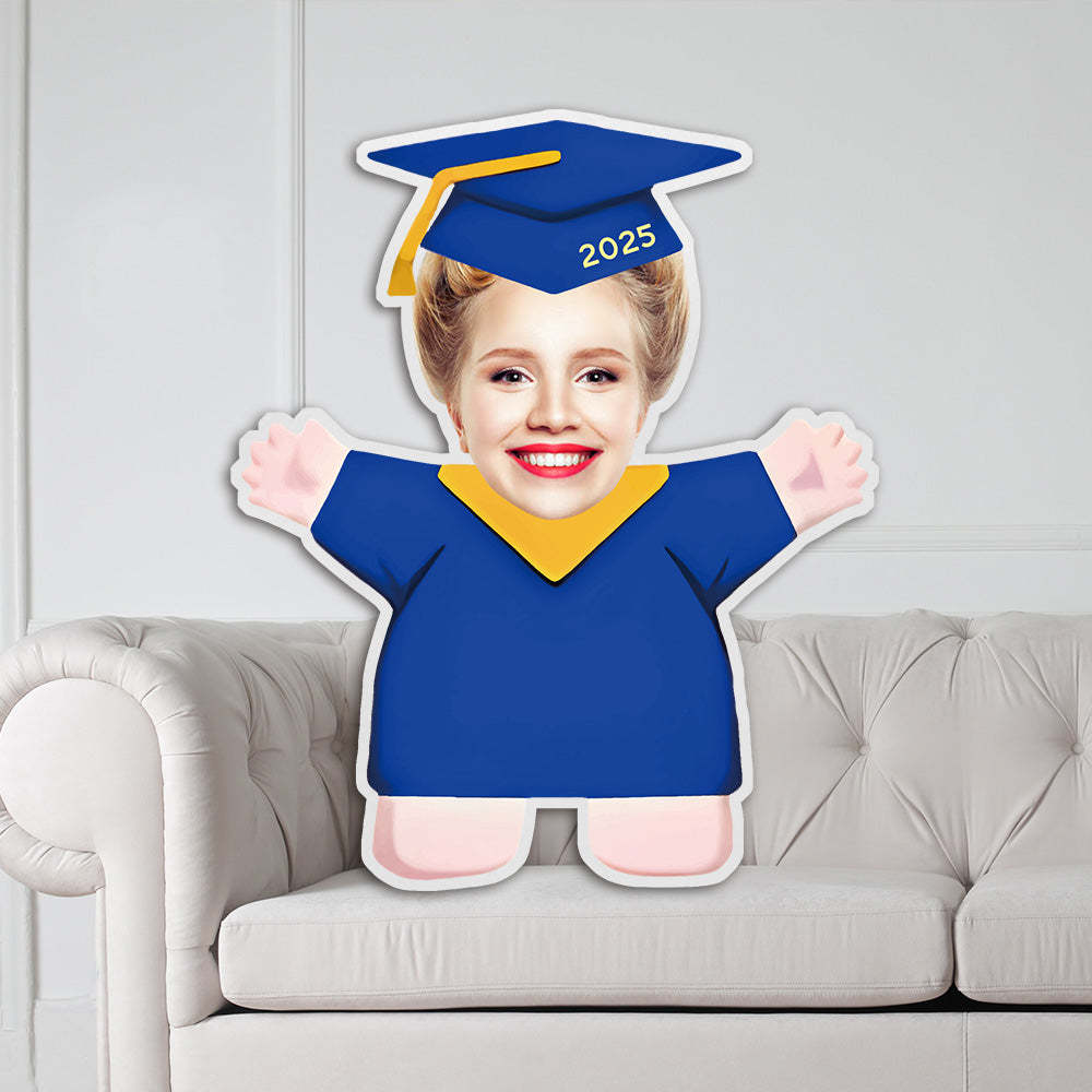 Personalisierte Abschluss Kissen Mit Foto Im Talar Absolventen Gesichtskissen Graduation Geschenk