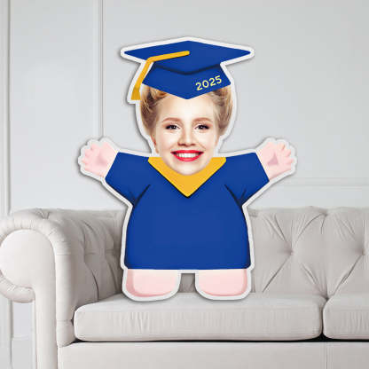 Personalisierte Abschluss Kissen Mit Foto Im Talar Absolventen Gesichtskissen Graduation Geschenk