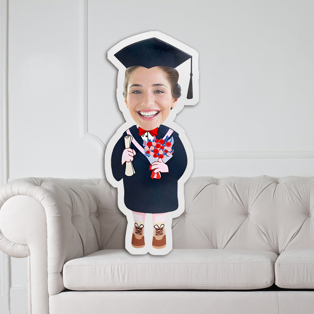 Personalisierte Abschlusskissen Mit Foto Im Talar Gesichtskissen Als Graduation Geschenk Für Sohn Oder Tochter