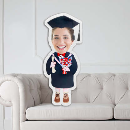 Personalisierte Abschlusskissen Mit Foto Im Talar Gesichtskissen Als Graduation Geschenk Für Sohn Oder Tochter