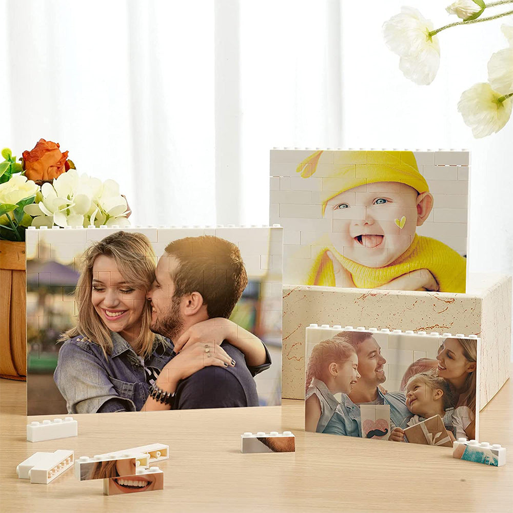 Personalisierter Baustein Fotoblock Puzzle Herz Foto Baustein Geschenk zum Jubiläum