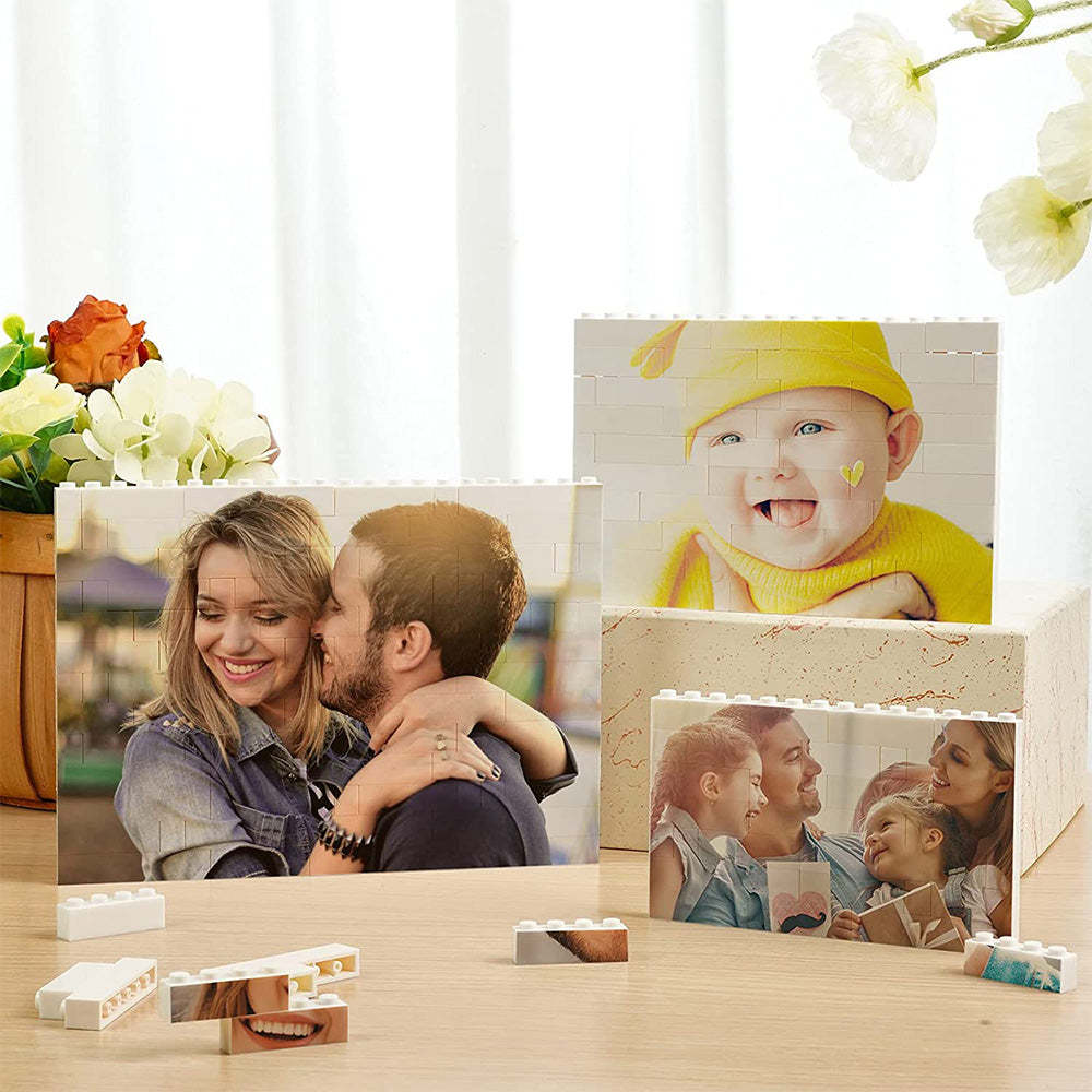 Personalisierter Fotoblock Puzzle Individuelles Baustein Porträt Geschenk zum Jubiläum