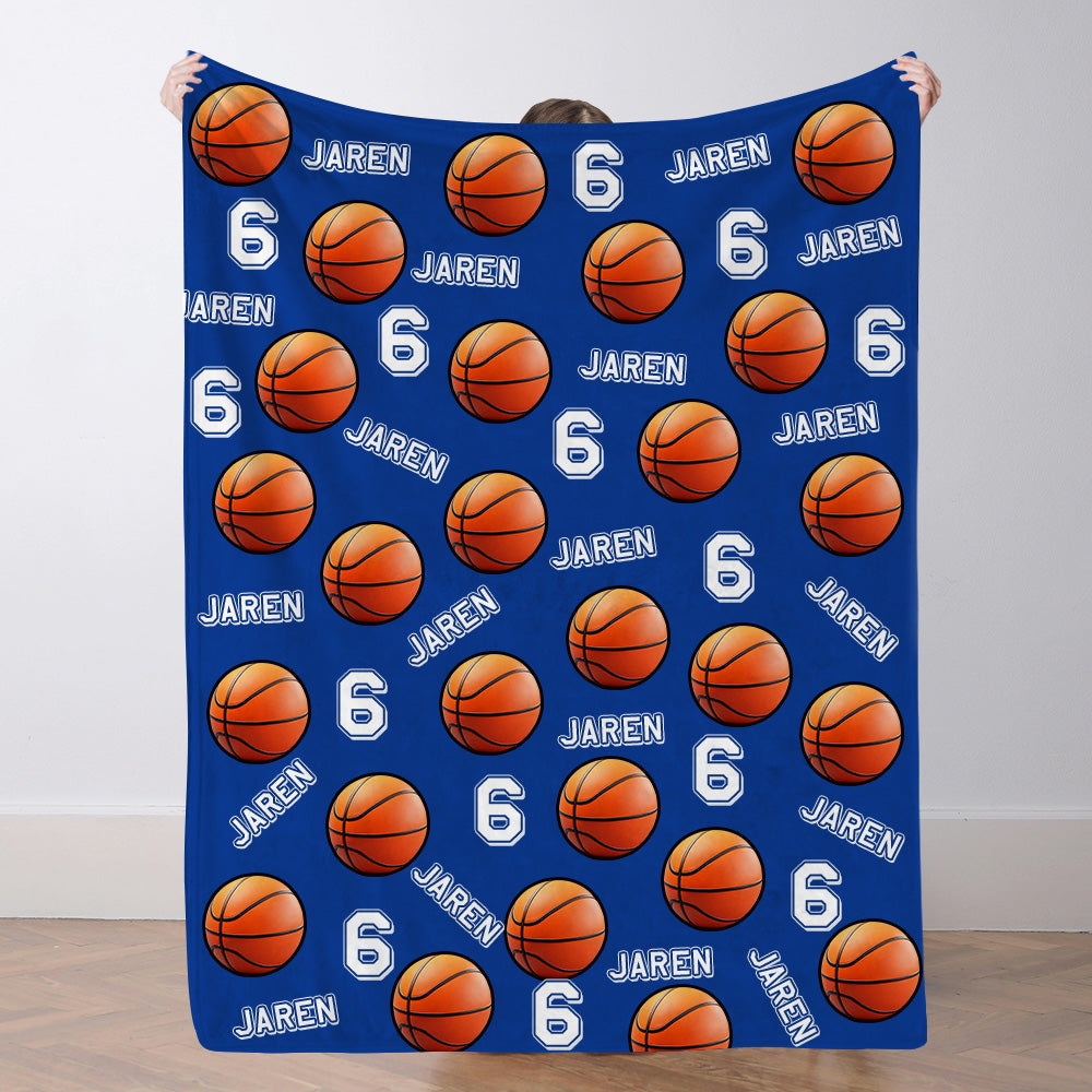 Personalisiertes Basketballdecke Mit Spielernamen Individuelle Sportdecke Geschenk Für Basketballfans Und Spieler